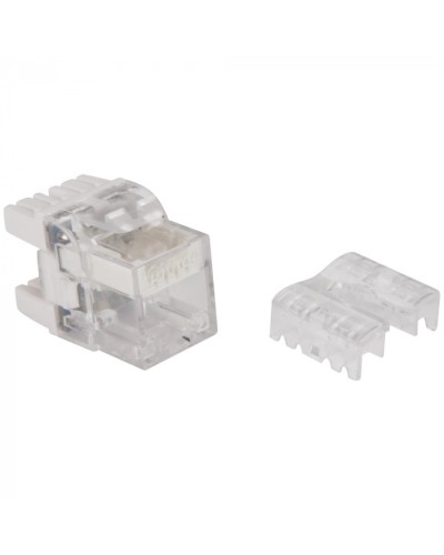 Модуль Keystone, RJ45, кат.5E, UTP, 180 градусов, с индикатором, белый LANMASTER LAN-OKi45U5E/180 в Сергиевом Посаде Коннекторы Pintop.ru