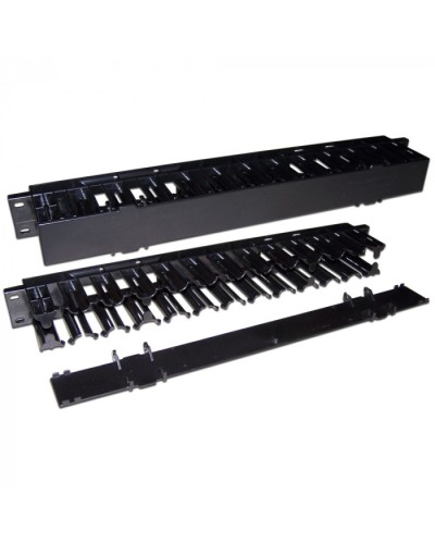 Кабельный органайзер 19 пластиковый, c крышкой, 1U LANMASTER (LAN-ORG/CVP-1U) в Сергиевом Посаде Кабельные органайзеры Pintop.ru