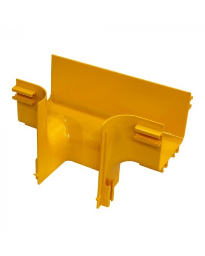 Вертикальный отвод на оптический лоток 120 мм, желтый LANMASTER (LAN-OT120-VT120) в Сергиевом Посаде Аксессуары для лотков Pintop.ru