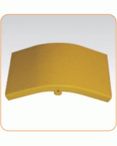 Крышка внешнего изгиба 45° оптического лотка 240 мм, желтая LANMASTER LAN-OT240-EC45C в Сергиевом Посаде Аксессуары для кабель-канала Pintop.ru