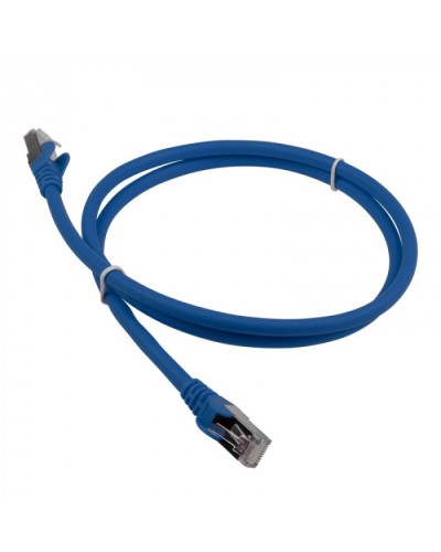 Патч-корд LSZH FTP кат.6A, 10 м, синий LANMASTER LAN-PC45/S6A-10-BL в Сергиевом Посаде Патч-корды и пигтейлы Pintop.ru