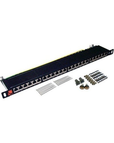 Патч-панель 19, 24 порта RJ-45, категория 6, STP, 0.5U, компактная LANMASTER LAN-PPC24S6 в Сергиевом Посаде Патч панель Pintop.ru
