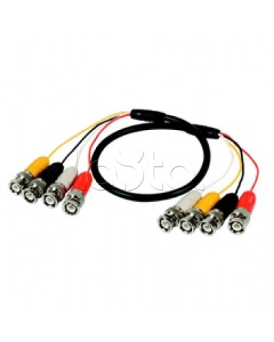 Кабель соединительный 4BNCx4BNC (штекер), 100см Lazso WC414 в Сергиевом Посаде Видеоусилители, Модуляторы, Делители Pintop.ru