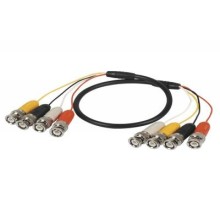 Кабель соединительный 4BNC x 4BNC (штекер) 200 см LAZSO WC414-200