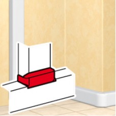 Отвод плоский на кабель-канал шириной 80 мм Legrand 010739