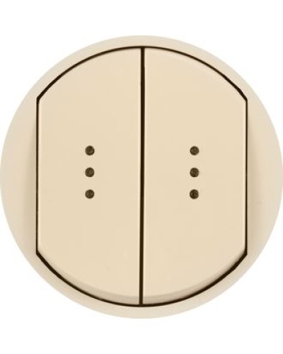 Лицевая панель для выключателя двойного с индикацией слоновая кость Celiane Legrand 066211 в Сергиевом Посаде Аксессуары для кабель-канала Pintop.ru