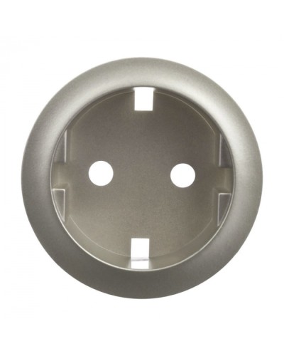 Лицевая панель для розетки 2К+З немецкий стандарт титан Celiane Legrand 068431 в Сергиевом Посаде Аксессуары для кабель-канала Pintop.ru