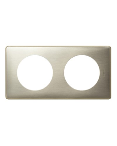 Рамка 2 поста титан Celiane Legrand 068902 в Сергиевом Посаде Аксессуары для кабель-канала Pintop.ru