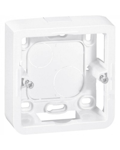 Коробка накладная, глубина 30 мм, белая Mosaic Legrand 080280 в Сергиевом Посаде Аксессуары для кабель-канала Pintop.ru