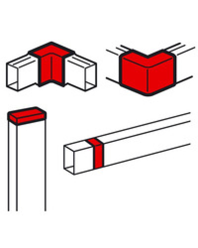 Заглушка торцевая/угол внутренний/угол внешний/накладка на стык для кабель-канала METRA 60x40 Legrand (638198) в Сергиевом Посаде Аксессуары для кабель-канала Pintop.ru