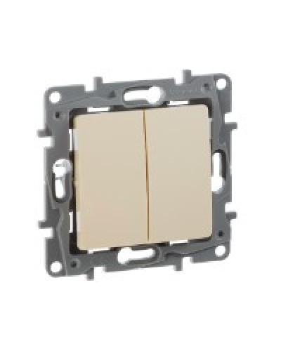 Переключатель двухклавишный 10AX Plus Legrand 672312 в Сергиевом Посаде Аксессуары для кабель-канала Pintop.ru