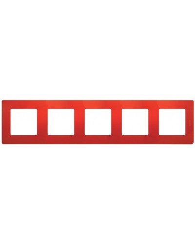 Рамка 5 постов Etika красный Legrand 672535 в Сергиевом Посаде Аксессуары для кабель-канала Pintop.ru