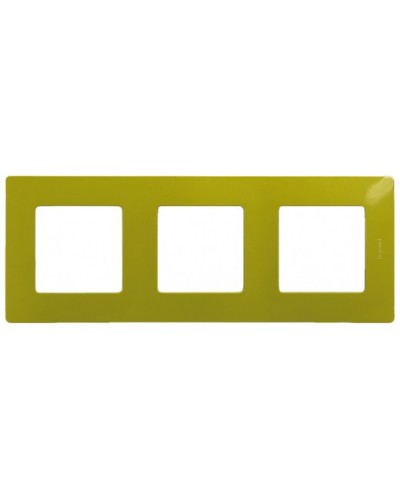 Рамка 3 поста Etika зеленый папоротник Legrand 672543 в Сергиевом Посаде Аксессуары для кабель-канала Pintop.ru