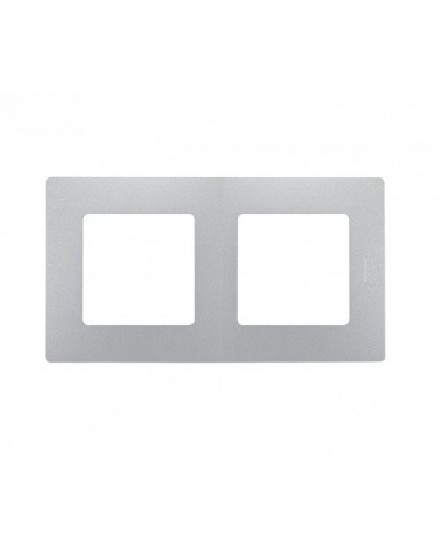 Рамка 2 поста Etika алюминий Legrand 672552 в Сергиевом Посаде Аксессуары для кабель-канала Pintop.ru