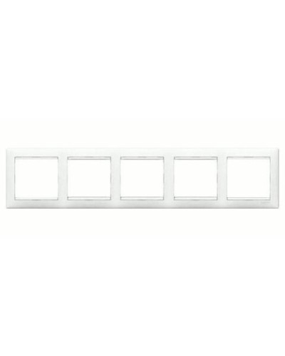 Рамка 5 постов горизонтальный монтаж белый Valena Legrand 774455 в Сергиевом Посаде Аксессуары для кабель-канала Pintop.ru
