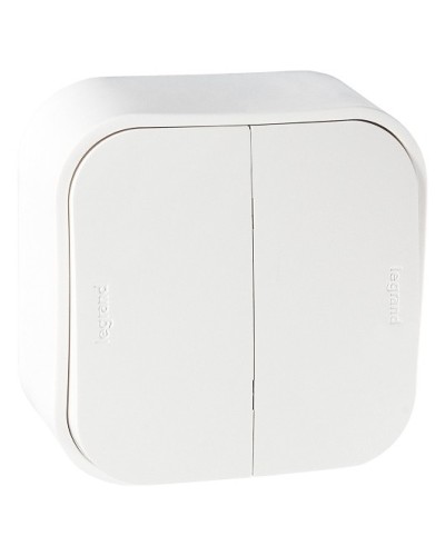 Выключатель двухклавишный Quteo Legrand (782202) в Сергиевом Посаде Аксессуары для кабель-канала Pintop.ru