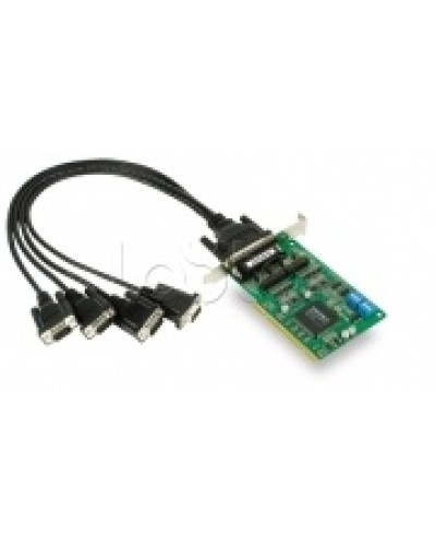 Плата 4-х портовая промышленная RS-232/422/485 для шины Universal PCI + кабель Moxa CP-134U-DB9M в Сергиевом Посаде Сетевые карты Pintop.ru