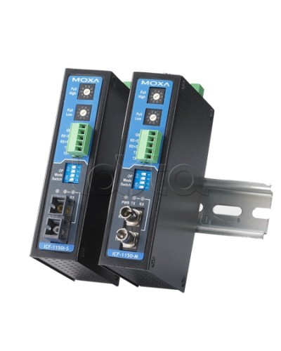 Конвертор RS-232/422/485 в оптику MM (ST)Moxa ICF-1150I-M-ST-T в Сергиевом Посаде Дополнительное оборудование для ОПС Pintop.ru