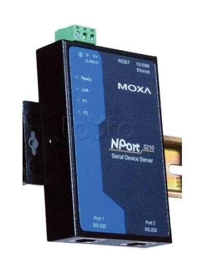 Сервер 2-портовый RS-232 в Ethernet Moxa NPort 5210 в Сергиевом Посаде Дополнительное оборудование для ОПС Pintop.ru