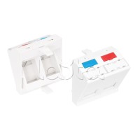 Вставка 45x45 KeyStone 2 порта NIKOMAX (NMC-PM2P-AF-WT)