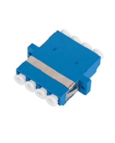 Адаптер NIKOMAX волоконно-оптический, соединительный, одномодовый, стандарта OS2, LC/UPC-LC/UPC, квадро, пластиковый, без шторки, с фланцами, синий, уп-ка 2шт. в Сергиевом Посаде Проходные адаптеры и розетки оптические Pintop.ru