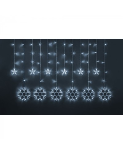 Гирлянда Navigator 95 121 NGF-D032-02 (бахрома звезды и снежинки CW 2.5*1м IP20) в Сергиевом Посаде Источники света(Лампы) Pintop.ru