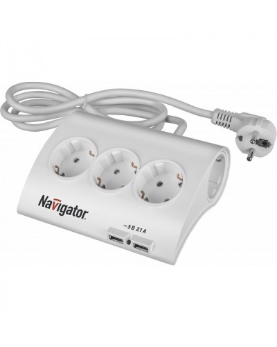 Удлинитель Navigator 71 544 NPE-USB-05-180-ESC-3X1.0 в Сергиевом Посаде Блоки розеток Pintop.ru