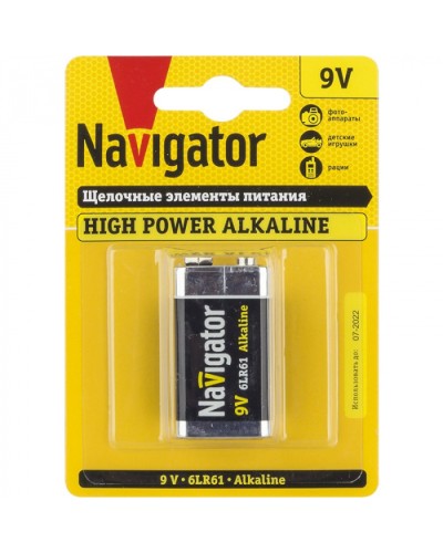 Элемент питания Navigator 94 756 NBT-NE-6LR61-BP1 в Сергиевом Посаде Электротехническое оборудование Pintop.ru