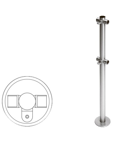 Cтойка ограждения Т-образная с 2-мя полупетлями (антик серебро) Oxgard в Сергиевом Посаде Ограждения Pintop.ru