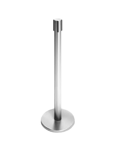 Стойка ограждения передвижная с ремнем (5 метров черный с тормозом) Oxgard ВЗР2387.03 в Сергиевом Посаде Ограждения Pintop.ru