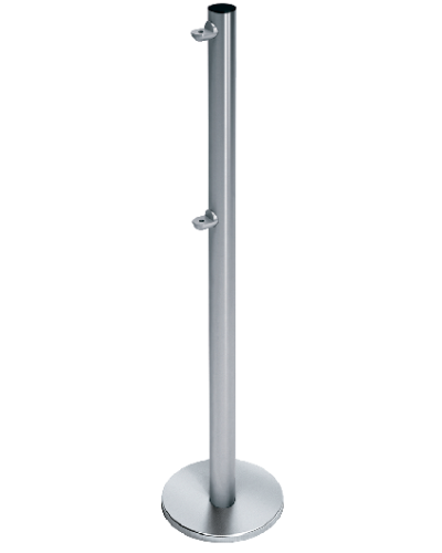 Стойка ограждения с 2-мя полупетлями односторонняя передвижная Oxgard ВЗР2442.09.10 в Сергиевом Посаде Ограждения Pintop.ru