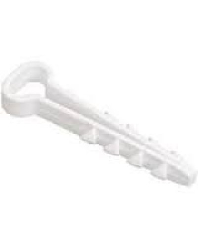 Дюбель-хомут 5-10 белый, прямоугольный (100шт/уп) PROCONNECT 07-4611 в Сергиевом Посаде Стяжки-хомуты Pintop.ru