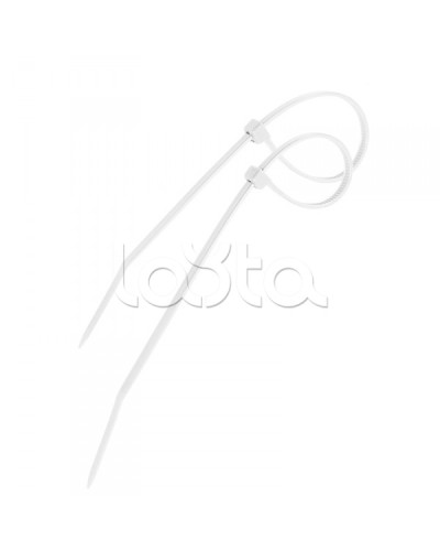 Стяжка 200х4 мм нейлоновая белый (100шт/уп) PROCONNECT 57-0200 в Сергиевом Посаде Стяжки-хомуты Pintop.ru