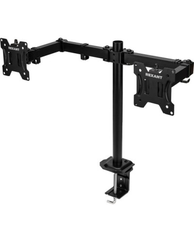 Кронштейн для двух мониторов 13-32, одно колено настольный, серия офис REXANT 38-0356 в Сергиевом Посаде Системы видеонаблюдения Pintop.ru
