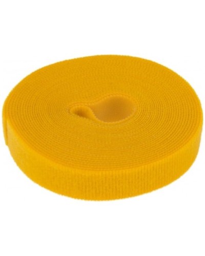 Лента-липучка многоразовая 5 м х 20мм, желтая (1 шт/уп) REXANT 07-7522 в Сергиевом Посаде Монтажные материалы Pintop.ru