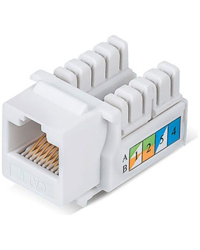 Модуль Keystone Jack RJ-45(8P8C), UTP неэкранированный, CAT 6, тип 90 градусов, белый REXANT PRO 02-0254 в Сергиевом Посаде Модули Keystone Pintop.ru