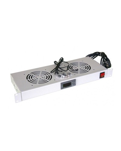 Модуль вентиляторный с термостатом 19 1U с 2-мя вентиляторами REXANT 04-2604 в Сергиевом Посаде Вентиляторные модули Pintop.ru