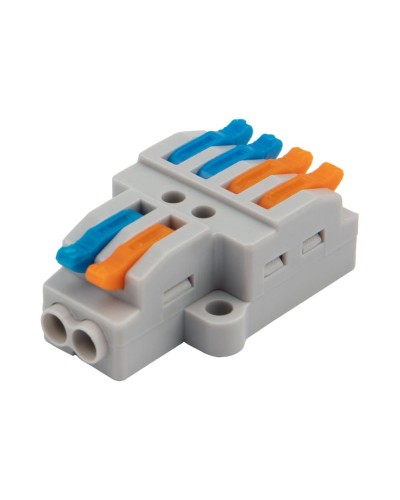 Разветвительная клемма СМК 2x2 2 полюса с монтажной площадкой 1 ввод 2 вывода (5 шт/уп) Rexant (07-5235-05) в Сергиевом Посаде Клеммные колодки Pintop.ru