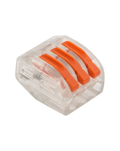 Универсальная многоразовая 3-проводная клемма (50шт/уп) REXANT (07-5253-1) в Сергиевом Посаде Клеммные колодки Pintop.ru