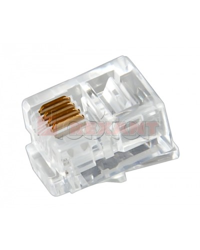 Джек телефонный 6P4C (100шт/уп) REXANT 05-1012 в Сергиевом Посаде Коннекторы Pintop.ru
