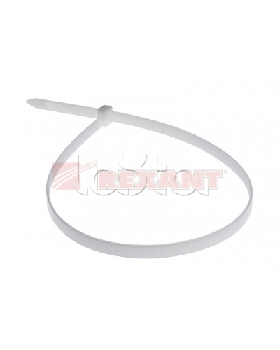Хомут-стяжка нейлоновый 8х500 мм белый (100шт/уп) REXANT 07-0502 в Сергиевом Посаде Стяжки-хомуты Pintop.ru