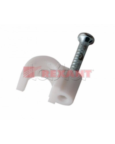 Крепеж кабеля круглый 7мм (10шт/уп) REXANT 07-4007 в Сергиевом Посаде Держатели, клипсы, скобы Pintop.ru