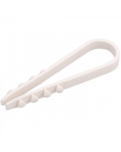 Дюбель-хомут 5-10, белый (100шт/уп) REXANT 07-4501 в Сергиевом Посаде Стяжки-хомуты Pintop.ru