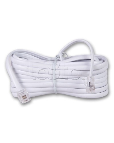 Удлинитель телефонный 5 м белый (10шт/уп) REXANT 18-3051 в Сергиевом Посаде Патч-корды и пигтейлы Pintop.ru