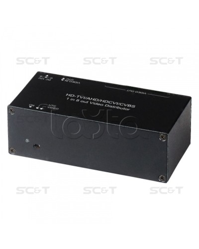 Распределитель видеосигнала HDCVI/HDTVI/AHD SC&T CD108HD в Сергиевом Посаде Видеоусилители, Модуляторы, Делители Pintop.ru