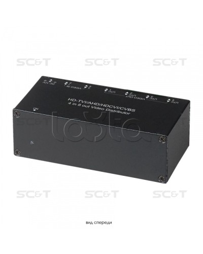Распределитель видеосигнала HDCVI/HDTVI/AHD/CVBS SC&T CD408HD в Сергиевом Посаде Видеоусилители, Модуляторы, Делители Pintop.ru