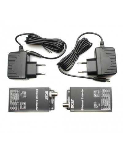 Комплект удлинителей Ethernet по коаксиальному кабелю до 1000м SC&T IP09CK в Сергиевом Посаде Видеоусилители, Модуляторы, Делители Pintop.ru