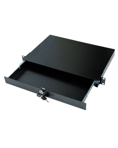 Полка под клавиатуру, выдвижная 1U TLK TLK-KB1-BK в Сергиевом Посаде Полки для шкафов и стоек Pintop.ru