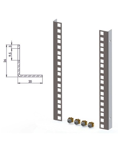 Направляющие для шкафов 12U TLK TLK-VNI-12U-2 в Сергиевом Посаде Полки для шкафов и стоек Pintop.ru