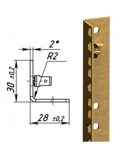 Направляющие для шкафов 47U TLK TLK-VNS2-L-47U в Сергиевом Посаде Полки для шкафов и стоек Pintop.ru
